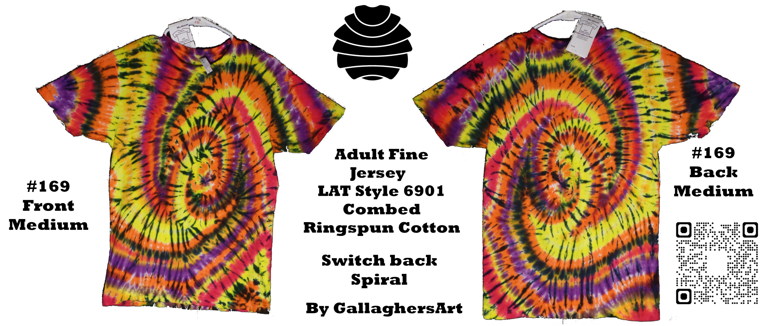 169 ga from #169 Medium Spiral Switchback LAT Style 6901 Combed Ringspun Cotton  - #169 Medium Spiral Switchback LAT Style 6901 Combed Ringspun Cotton