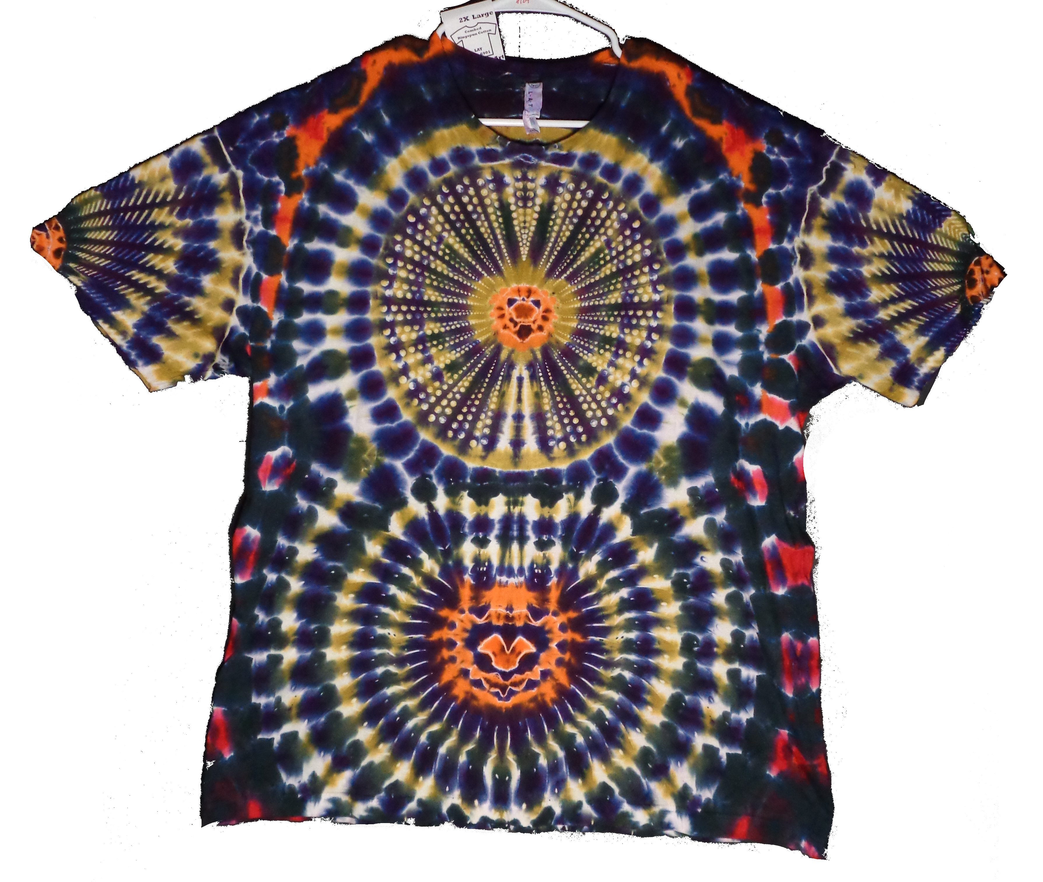 163 f from Tie Dyenied #163 2X Large Triple Mandla's LAT Style 6901 Combed Ringspun Cotton 