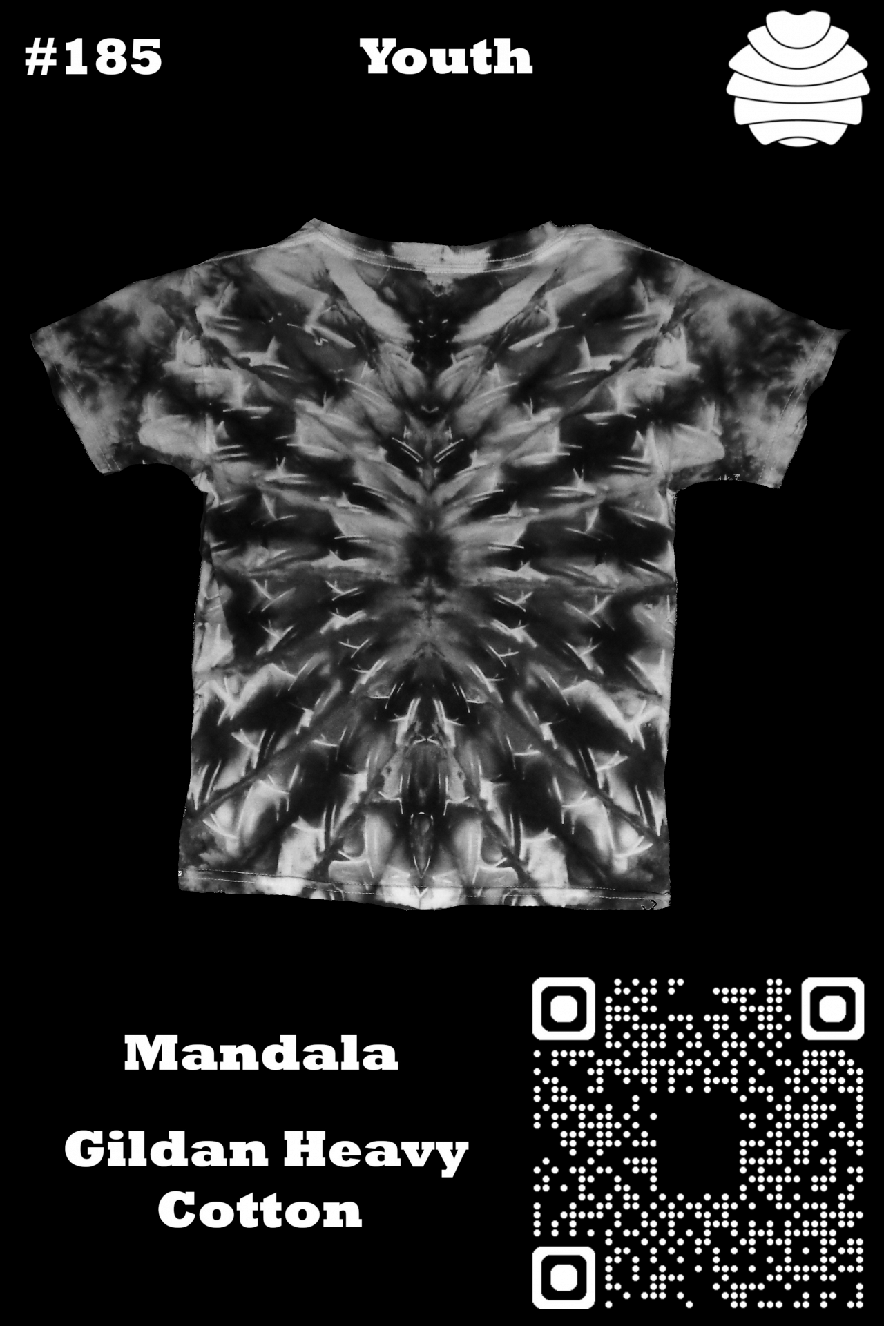 4x6 185 b from Tie Dyenied #185 Youth Mandala Gildan Heavy Cotton 5.3oz 4x6_185_b.png  - #185 Youth