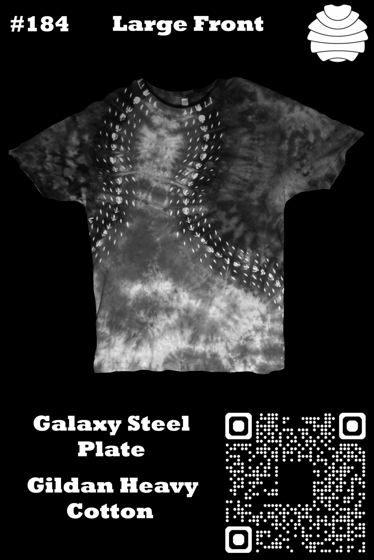 4x6 184 f from Tie Dyenied #184 Large Steal Face Gildan Heavy Cotton 5.3oz 4x6_184_f.png  - #184 Large Steal Face Gildan Heavy Cotton 5.3oz