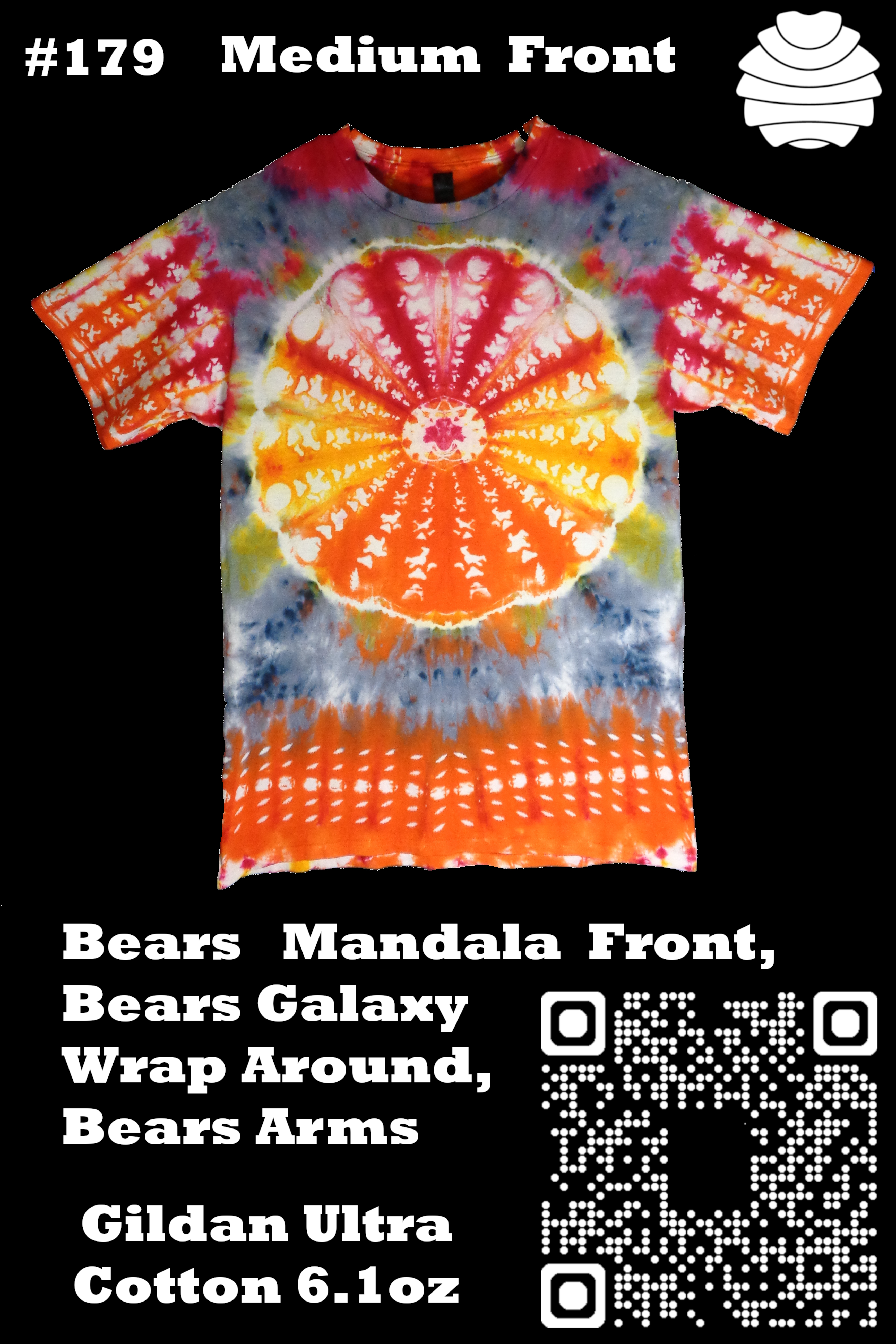 4x6 179 f from Tie Dyenied #179 Medium Dead Mix Gildan Ultra Cotton 6.1oz, PFD  - #179 Medium Dead Mix Gildan Ultra Cotton 6.1oz, PFD.