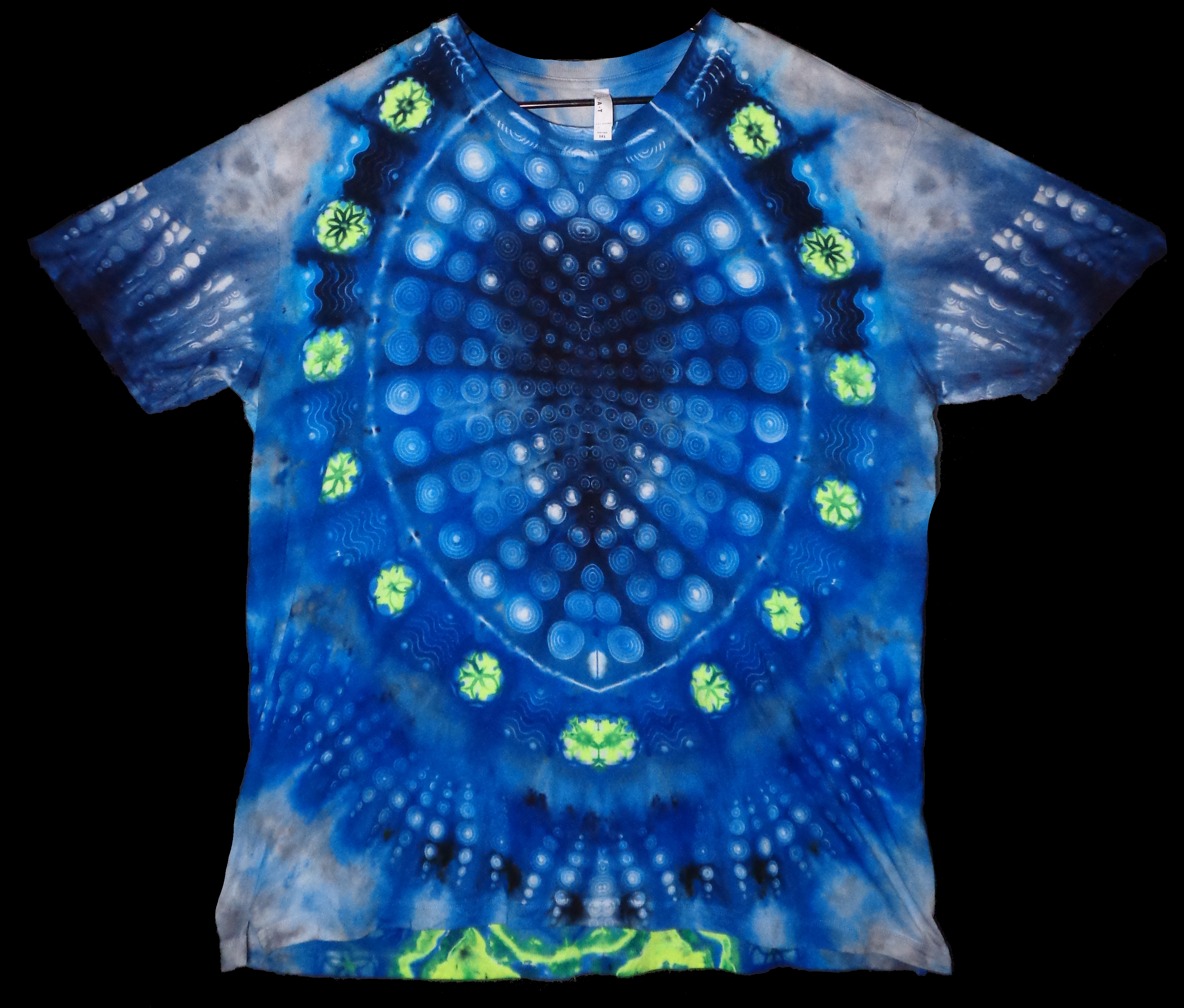 230 f from Tie Dyenied #230 3X Large, Bamboo 5.3oz Tee LAT Style 690, Dots Mandala and Galaxy  - #230