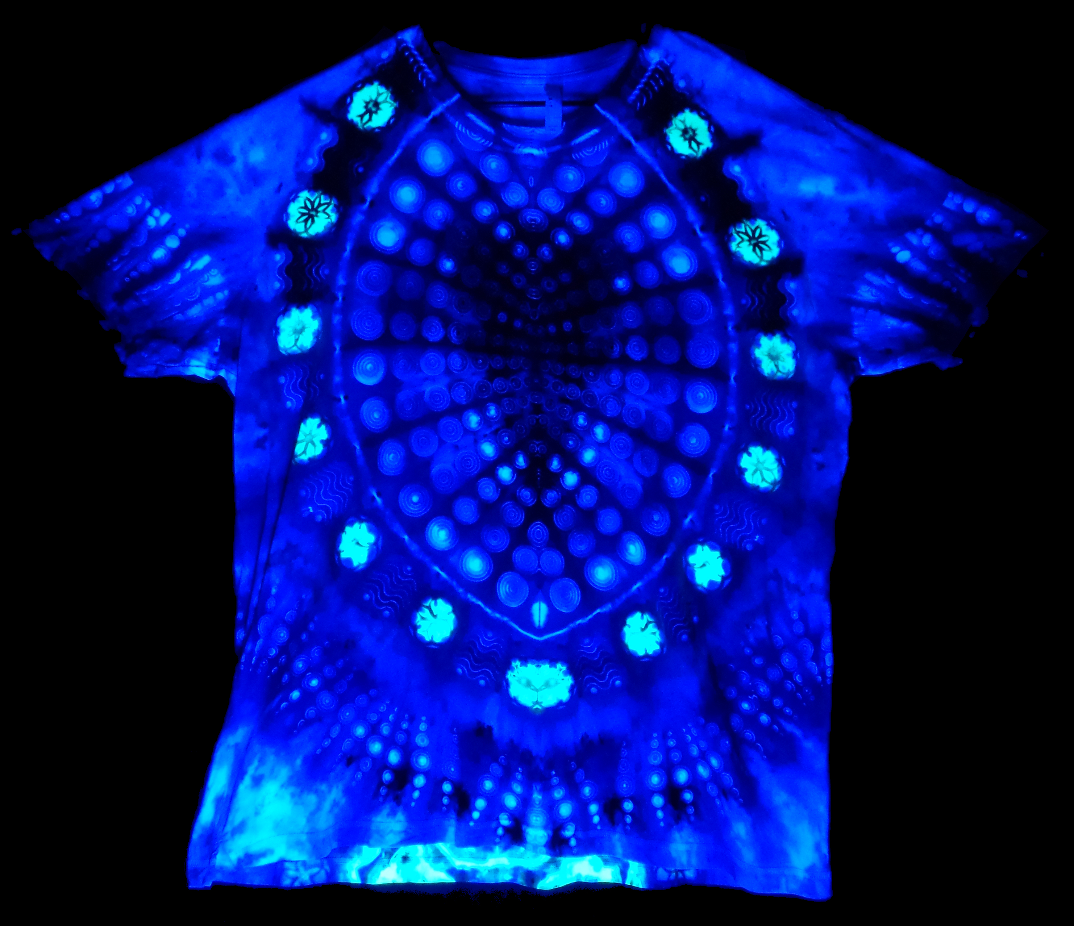 230 f uv from Tie Dyenied #230 3X Large, Bamboo 5.3oz Tee LAT Style 690, Dots Mandala and Galaxy  - #230