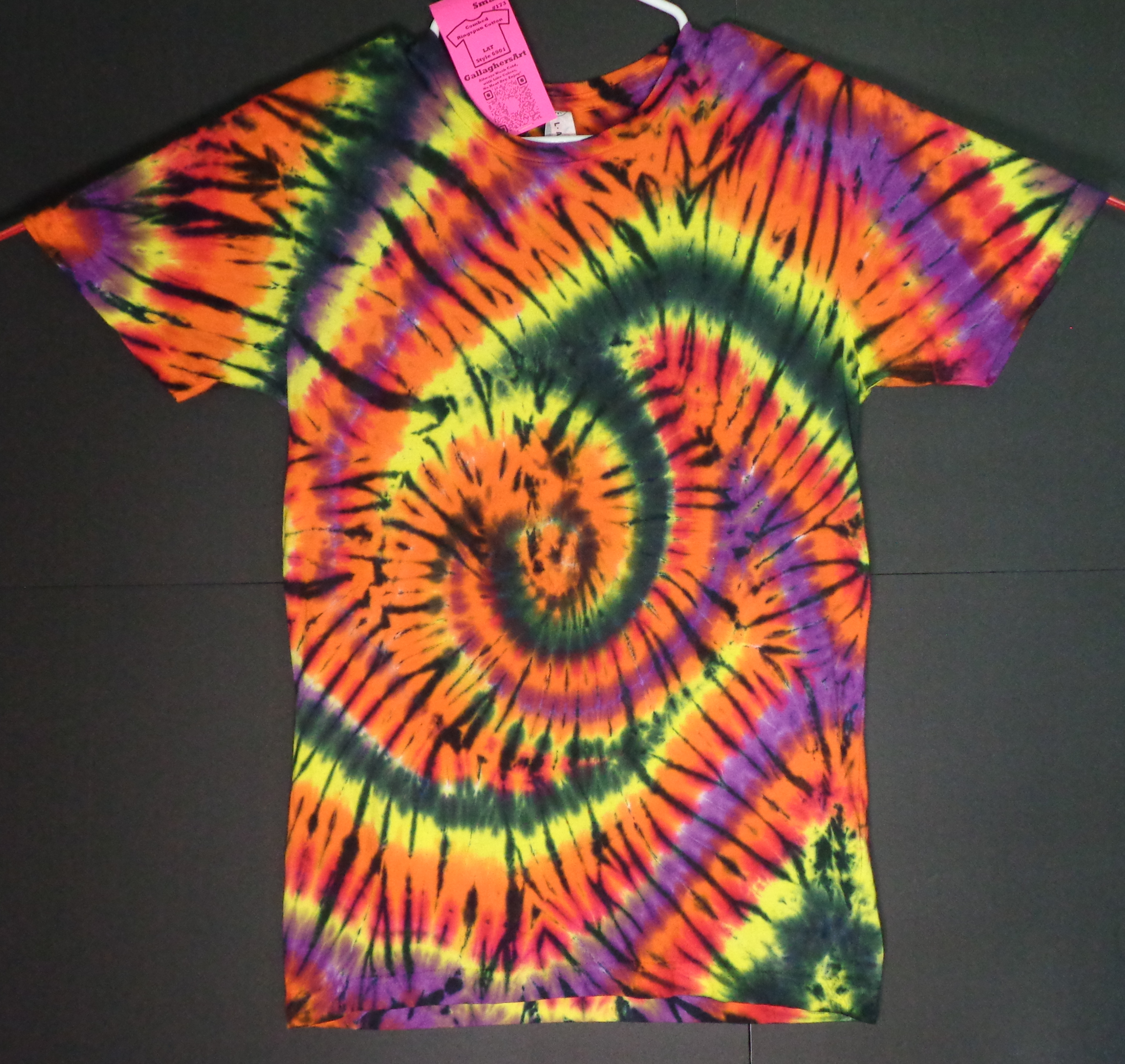 Dsc01061 from Tie Dyenied #173 Small, Spiral Switchback,  LAT Style 6901 Combed Ringspun Cotton  - #173 Small, Spiral Switchback,  LAT Style 6901 Combed Ringspun Cotton