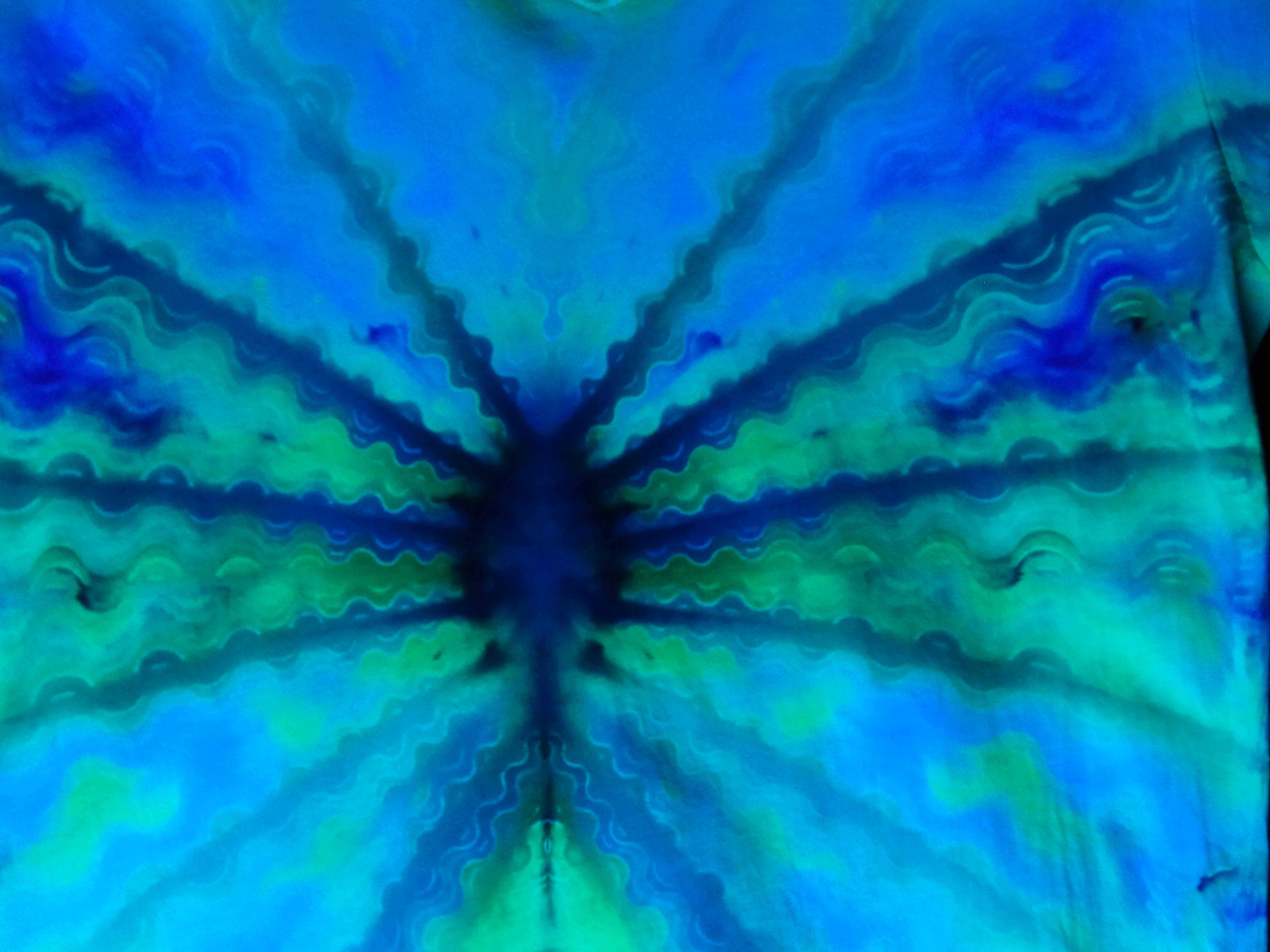 Dsc01108 from Tie Dyenied #197 Large UV Waves, Ladies V-neck LAT Style 3587, 5.5 oz. Combed Ringspun Cotton 