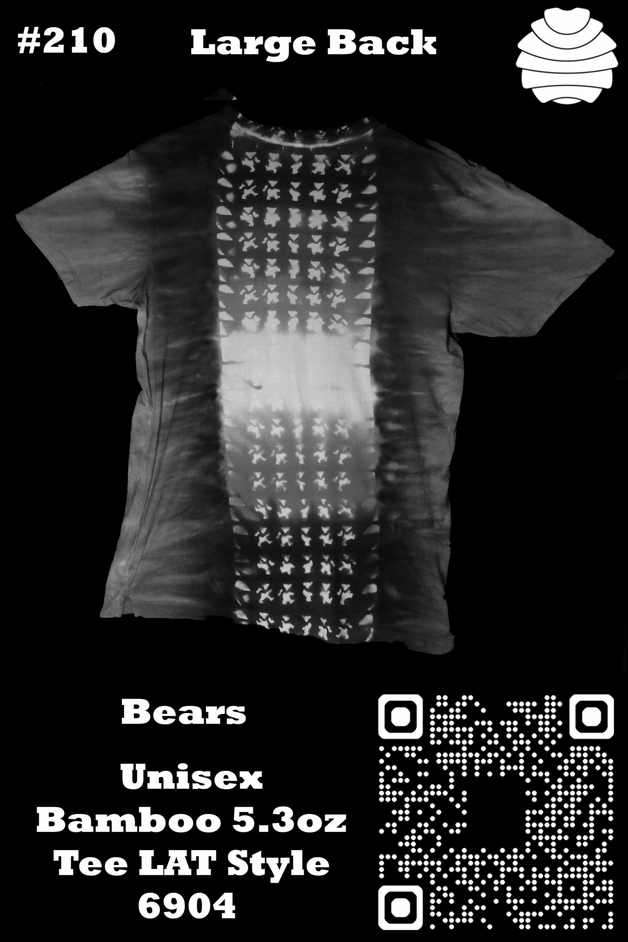 4x6 210 b from Tie Dyenied #210 Large Bamboo, Bears UV, Unisex 5.3oz LAT Style 6904 4x6_210_b.png  - #210 Large Bamboo, Bears UV, Unisex 5.3oz LAT Style 6904
