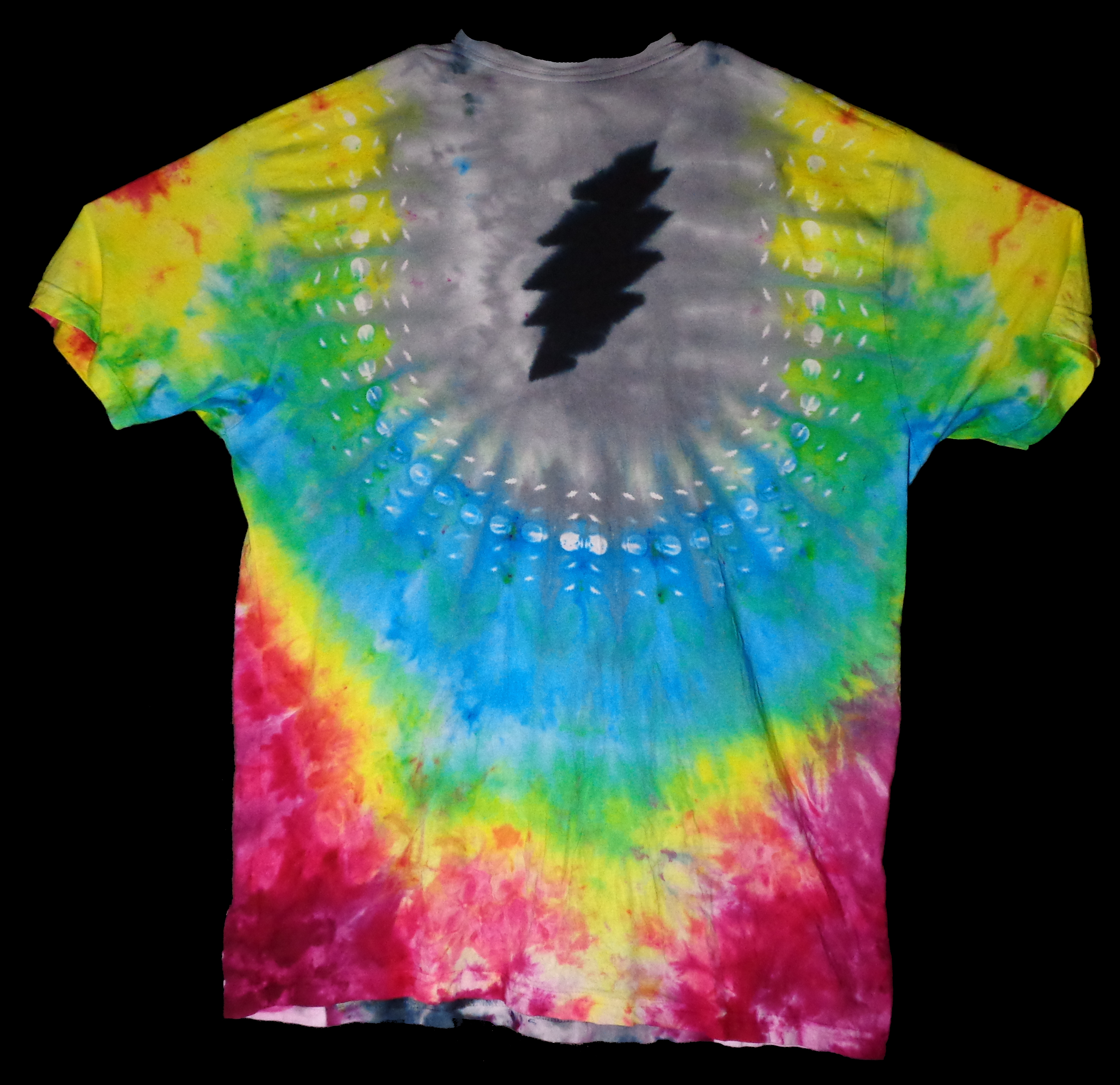 215 b2 from Tie Dyenied #215 X Large, Steele your Face Galaxy with Bolt, LAT Style 6901 Combed Ringspun Cotton 