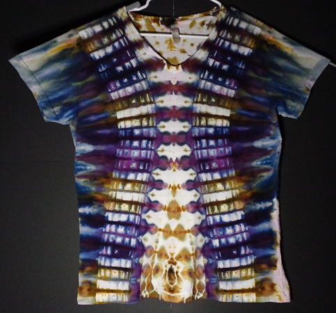 220 fx from Tie Dyenied #220 X Large, Square Galaxy, ​Ladies V-neck LAT Style 3587, 5.5 oz 